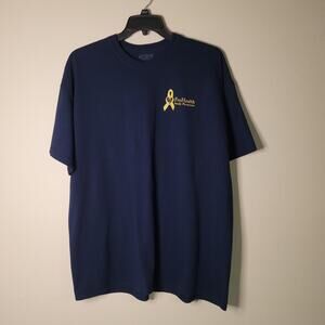 Pro Health Dark Blue Support Our Troops T-Shirt 2XL